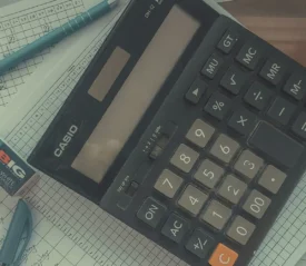 calculator on desk
