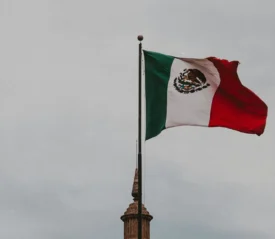 Mexico flag flying