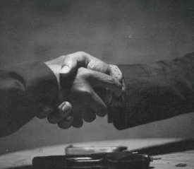 Two people shaking hands