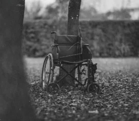Wheelchair in the park