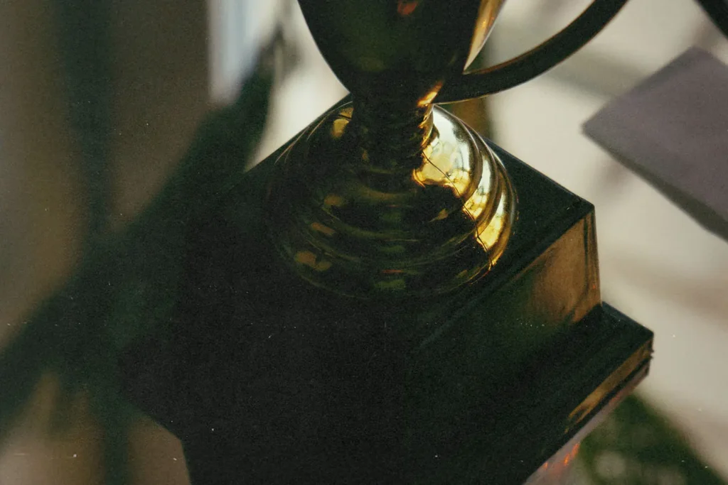 Close-up shot of trophy