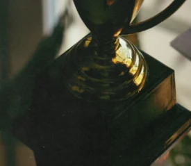 Close-up shot of trophy