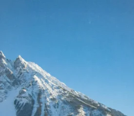 Peak of a snowy mountain