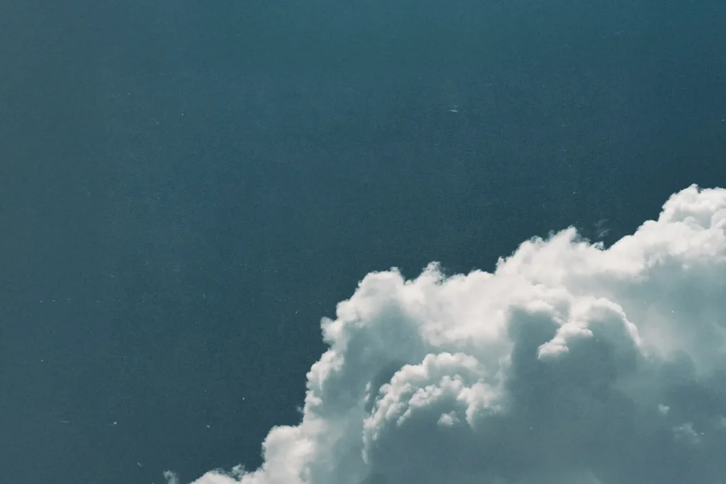 Clear sky with clouds