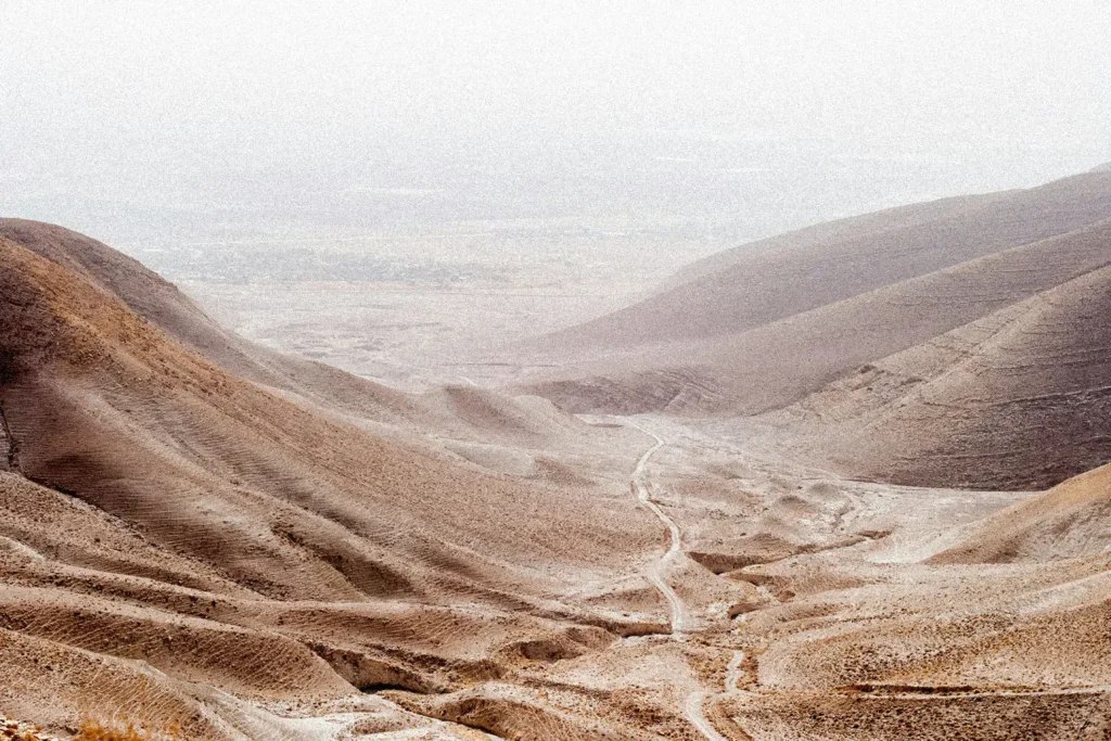 Open view of dessert sand dunes