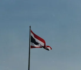 Flag of Thailand flying