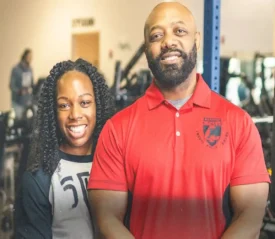 Vaughn Whitfield and his wife smiling