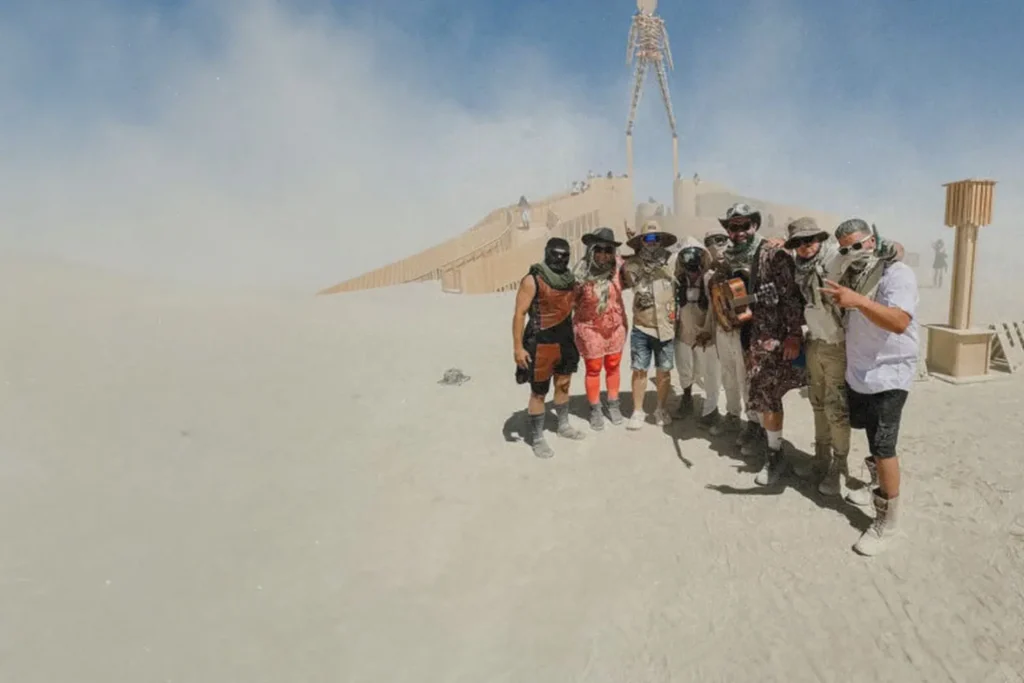 Group of people at Burning Man festival