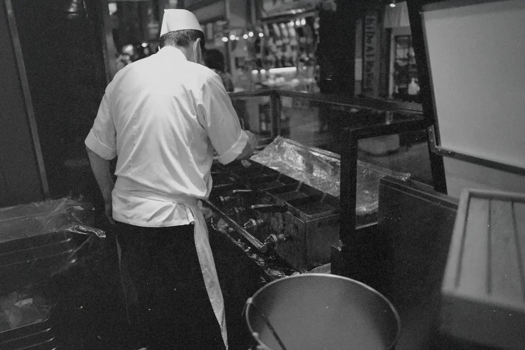 Chef cooking on the stove