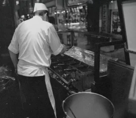 Chef cooking on the stove