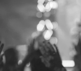 Hands lifted in worship